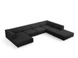 Stūra dīvānss Cosmopolitan Design Arendal, melns cena un informācija | Stūra dīvāni | 220.lv