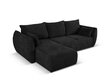 Mīkstināts stūris Cosmopolitan Design Matera, melns cena un informācija | Stūra dīvāni | 220.lv