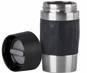 Termiskā krūze Tefal Travel Mug Compact N2160110, 0,3 l, melna цена и информация | Термосы, термокружки | 220.lv