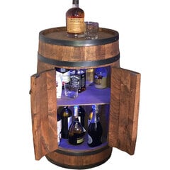 Koka mucas mājas bārs ar RGB LED apgaismojumu USB barošanas avots Rustikāls vīna bārs 80cm cena un informācija | Virtuves piederumi | 220.lv