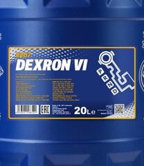 Transmisijas eļļa Mannol 8207 ATF Dexron VI, 20 l cena un informācija | Eļļas citām autodaļām | 220.lv