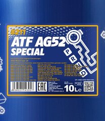 Transmisijas eļļa Mannol ATF AG52 Automatic Special, 10L cena un informācija | Eļļas citām autodaļām | 220.lv