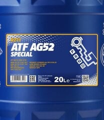 Transmisijas eļļa Mannol ATF AG52 Automatic Special, 20L cena un informācija | Eļļas citām autodaļām | 220.lv