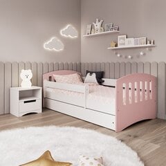 Rozā gulta classic 1 ar atvilktni, ar matraci 160/80 cena un informācija | Bērnu gultas | 220.lv