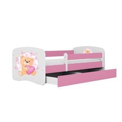 Babydreams rozā gulta ar atvilktni, ar matraci 140/70 cena un informācija | Bērnu gultas | 220.lv