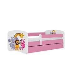 Babydreams rozā gulta ar atvilktni, bez matrača, 140/70 cena un informācija | Bērnu gultas | 220.lv