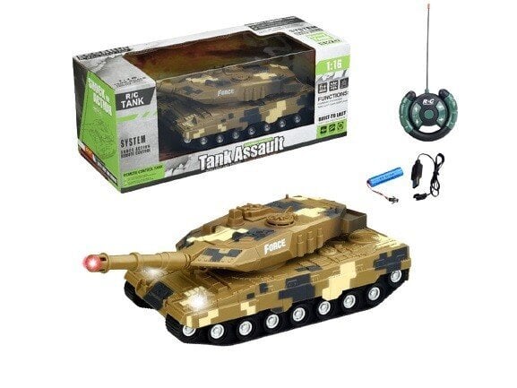 Rotaļlieta tanks Madej, zaļš cena un informācija | Rotaļlietas zēniem | 220.lv