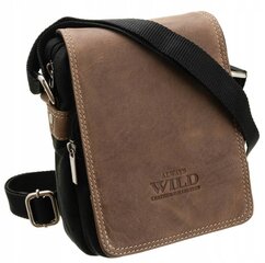 Мужская сумка Wild, коричнево-черная цена и информация | Мужские сумки | 220.lv