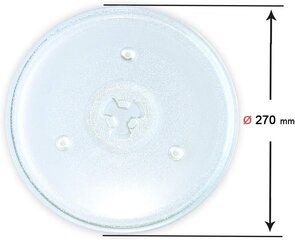 Mikroviļņu krāsns stikla plāksne Recamania, 270mm cena un informācija | Virtuves piederumi | 220.lv