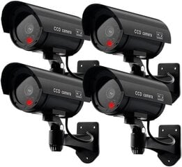 Поддельная камера наблюдения Erwey, 4 шт. цена и информация | Камеры видеонаблюдения | 220.lv