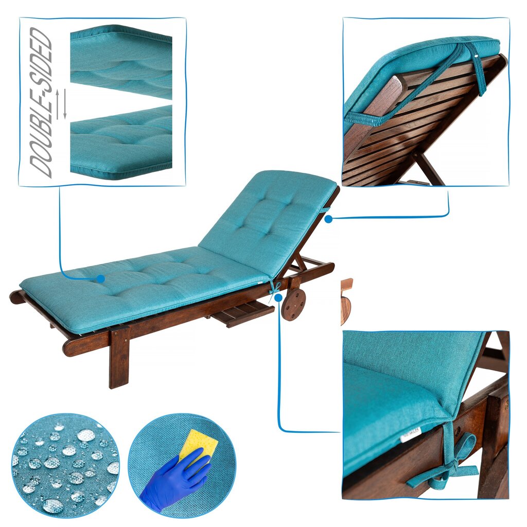 Gultas matracis Hobbygarden Beatriz, zils cena un informācija | Krēslu paliktņi | 220.lv