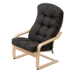 Krēsla spilvens Hobbygarden Ikar, melns cena un informācija | Krēslu paliktņi | 220.lv