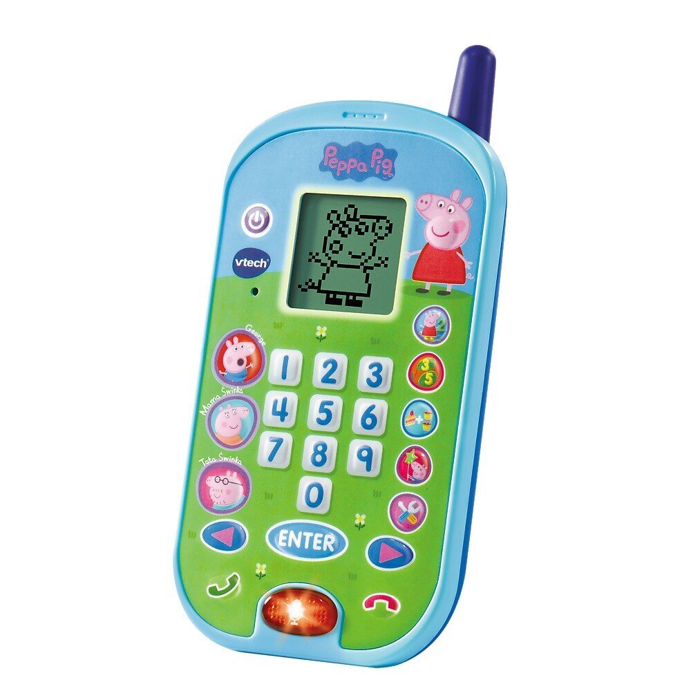 Rotaļu telefons Peppa Pig Vtech, zils cena un informācija | Rotaļlietas zīdaiņiem | 220.lv