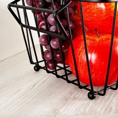 Металлическая сумка для овощей и фруктов, 32x20x13.5 см, черная цена и информация | Посуда, тарелки, обеденные сервизы | 220.lv