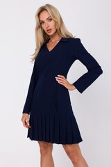 M714 Платье-свитер внахлест - лазурный цена и информация | Платья | 220.lv