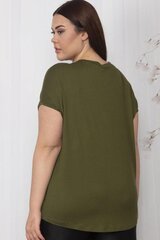 Рубашка цвета хаки с цветочным карманом C753-HA-46 цена и информация | Женские блузки, рубашки | 220.lv