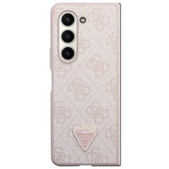 Guess GUHCZFD5P4TDPP F946 Z Fold5 różowy|pink hardcase Leather 4G Triangle Strass цена и информация | Чехлы для телефонов | 220.lv