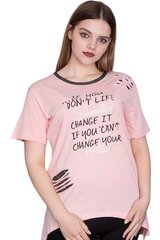 Женская футболка с короткими рукавами C763-RO-44 цена и информация | Женские блузки, рубашки | 220.lv