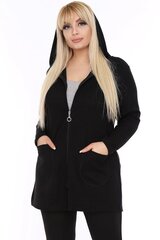 Простой черный женский свитер на молнии F4019-42 цена и информация | Женские толстовки | 220.lv