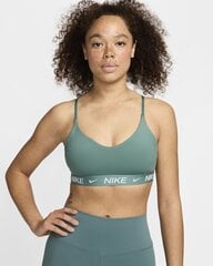 Женский тренировочный бюстгальтер Nike INDY LGT, морской зеленый цвет цена и информация | Спортивная одежда для женщин | 220.lv