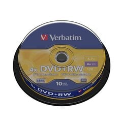Verbatim DVD+RW 4, 10 gab. цена и информация | Виниловые пластинки, CD, DVD | 220.lv