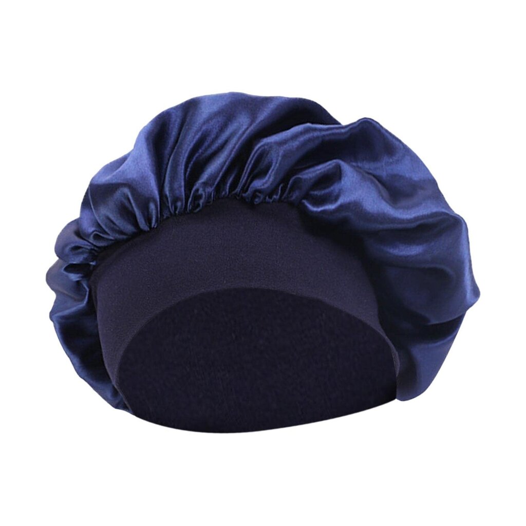 Satīna miega cepure sievietēm, tumši zila цена и информация | Sieviešu cepures | 220.lv
