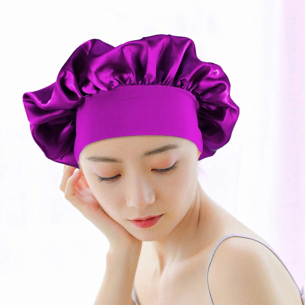 Satīna miega cepure sievietēm, violeta cena un informācija | Sieviešu cepures | 220.lv