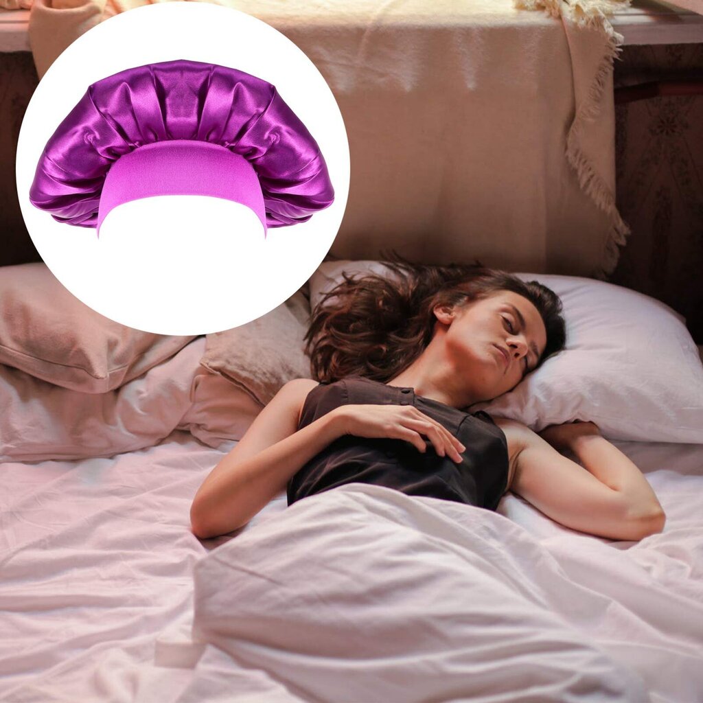 Satīna miega cepure sievietēm, violeta цена и информация | Sieviešu cepures | 220.lv