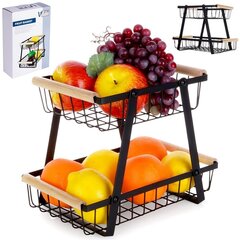 Металлическая корзина для фруктов, черная цена и информация | Кухонные принадлежности | 220.lv