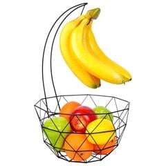 корзина для фруктов - vilde, черный 27 x 26 x 42,5 см цена и информация | Кухонные принадлежности | 220.lv