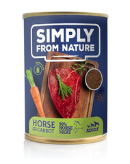 Simply from nature с кониной и семенами, 6х400 г цена и информация | Консервы для собак | 220.lv