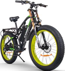 Электровелосипед Cysum M900 Plus, 26", черный, 1000 Вт, 17 Ач LG цена и информация | Электровелосипеды | 220.lv