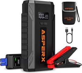 Power Bank ASPERX, 2000A, 12 В, стартер цена и информация | Зарядные устройства для аккумуляторов | 220.lv