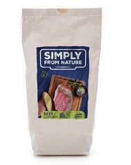 Simply from nature Oven Baked ar liellopu gaļu, 2x,2 kg cena un informācija | Sausā barība suņiem | 220.lv