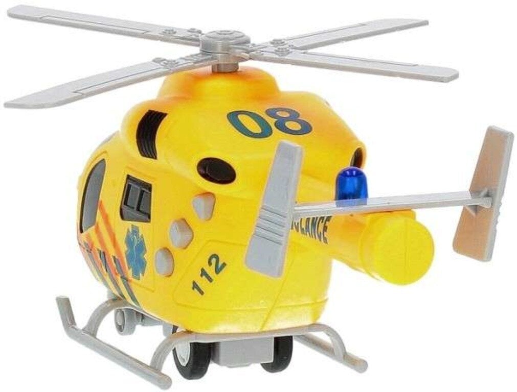 Glābšanas helikopters ar gaismas un skaņas efektiem Mega Creative, dzeltens цена и информация | Rotaļlietas zēniem | 220.lv