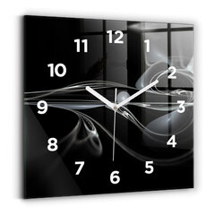 Sienas pulkstenis Dūmu Abstrakcija, 30x30 cm цена и информация | Часы | 220.lv