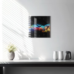 Sienas pulkstenis Abstrakcijas Krāsainas Līnijas, 30x30 cm цена и информация | Часы | 220.lv