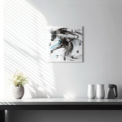 Sienas pulkstenis Abstrakcijas Zirgs, 30x30 cm cena un informācija | Pulksteņi | 220.lv
