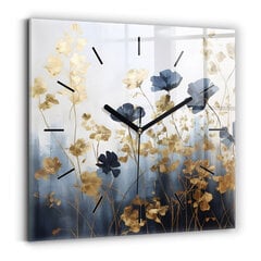 Sienas pulkstenis Abstrakti Ziedi, 30x30 cm cena un informācija | Pulksteņi | 220.lv