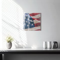 Sienas pulkstenis Amerikas Karogs, 30x30 cm цена и информация | Часы | 220.lv