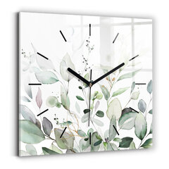 Sienas pulkstenis Augu Lapas, 30x30 cm cena un informācija | Pulksteņi | 220.lv