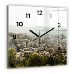 Sienas pulkstenis Barselonas Skats Uz Montjuic, 30x30 cm cena un informācija | Pulksteņi | 220.lv