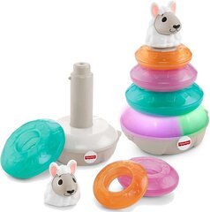 Piramīdas puzle Fisher-Price Montessori Lama Interaktīvā gaismas skaņas krāsainā cena un informācija | Fisher Price Mājsaimniecības preces | 220.lv