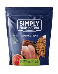 Simply from nature training treats с птицей и шиповником, 3x300 г цена и информация | Лакомства для собак | 220.lv