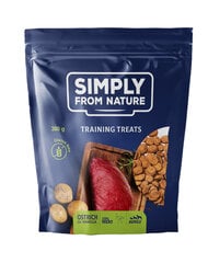 Simply from nature training treats со страусиным мясом и ванилью, 3х300 г цена и информация | Лакомства для собак | 220.lv