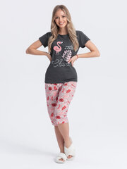 sieviešu pidžama ulr114 124442-7, tumši pelēka/rozā cena un informācija | Naktskrekli, pidžamas | 220.lv