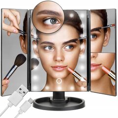 Косметическое зеркало для макияжа со светодиодной подсветкой  цена и информация | Косметички, косметические зеркала | 220.lv