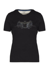 T-krekls sievietēm Aeronautica Militare 48937-6, melns cena un informācija | T-krekli sievietēm | 220.lv