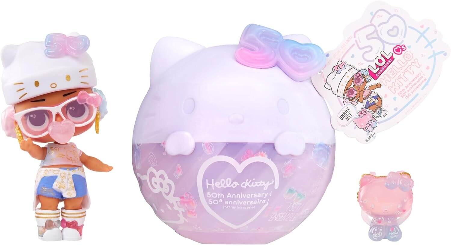 Lelle LOL Surprise Loves Hello Kitty ar 7 pārsteigumiem цена | 220.lv