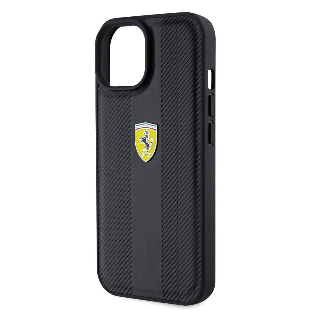 Ferrari Leather Carbon Vertical Red Line Case cena un informācija | Telefonu vāciņi, maciņi | 220.lv